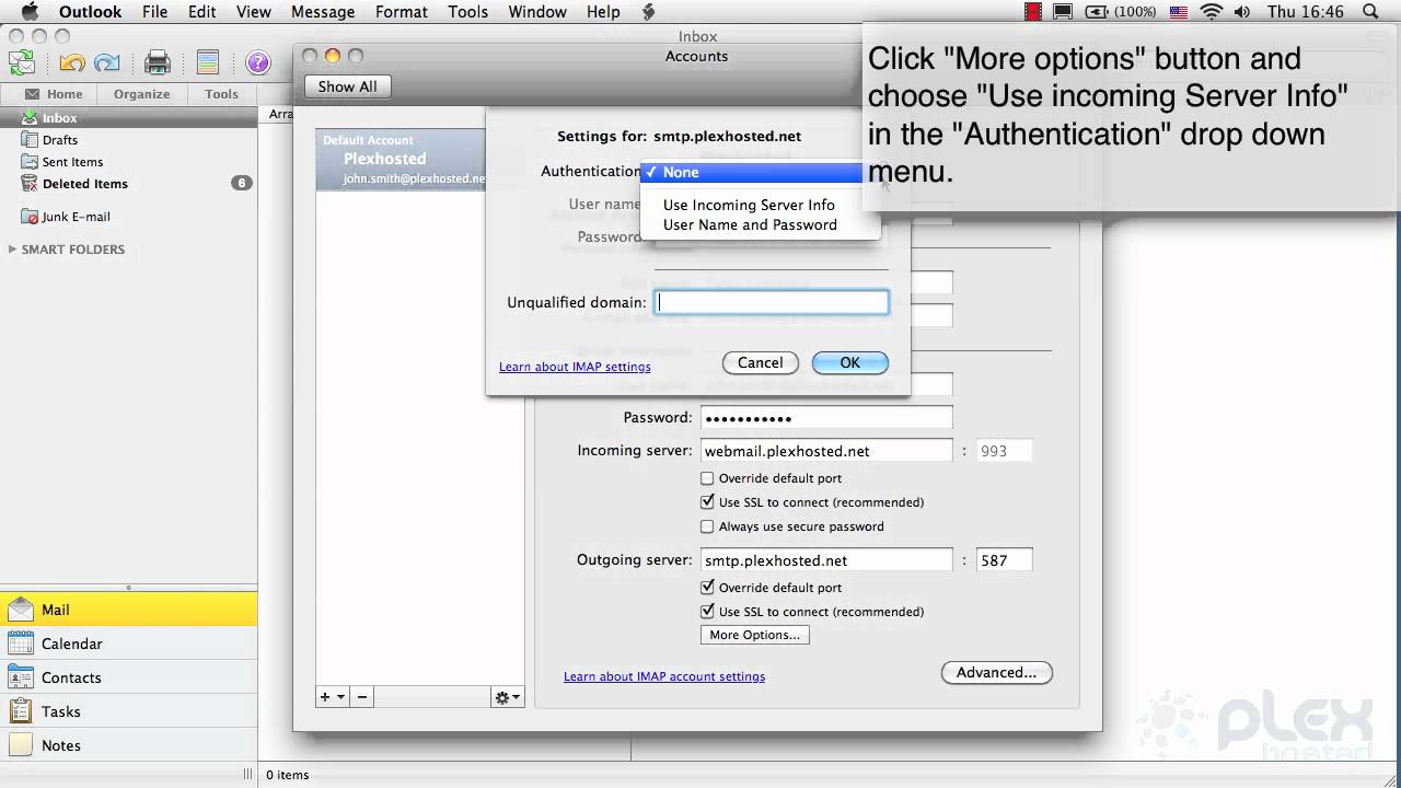 outlook for mac use same settings